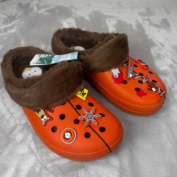 Crocs South Park Kenny Crocs Mens Size 11 Lined Clog Orange Summer TV NWT